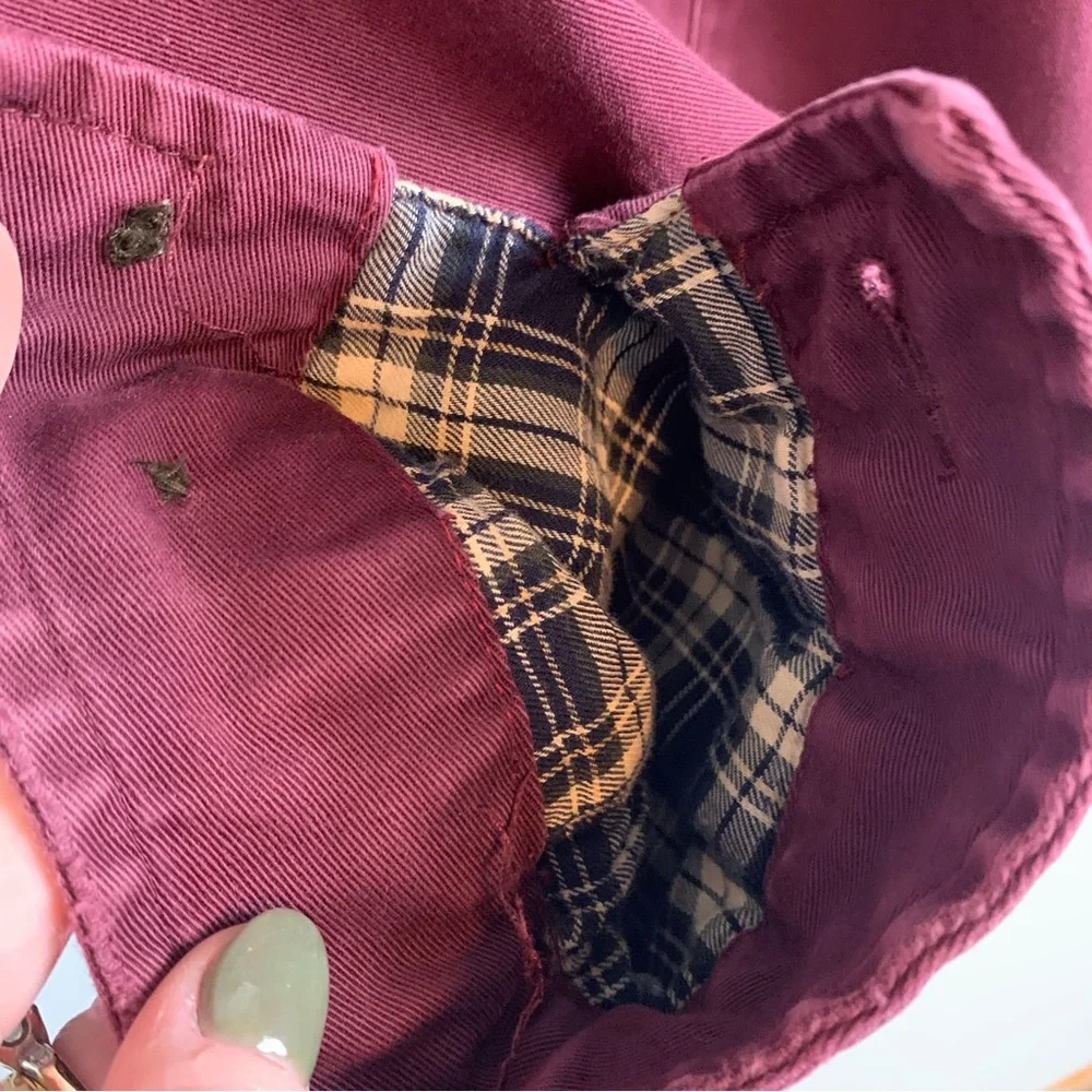 Vintage 90's Polo Ralph Lauren Corduroy Collar Plaid Harrington Zipper Jacket L_9